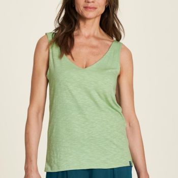 Top ample vert confortable pour femme en coton bio