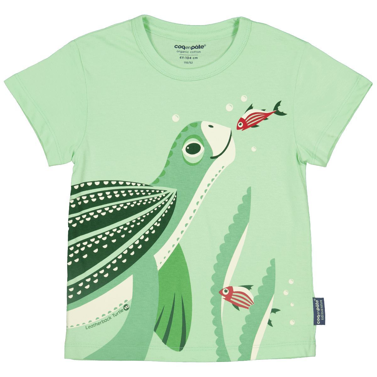 T-Shirt Manches courtes Tortue, vert, GOTS