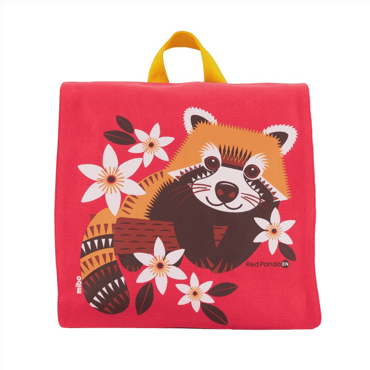 Sac à dos Panda roux, rouge, GOTS