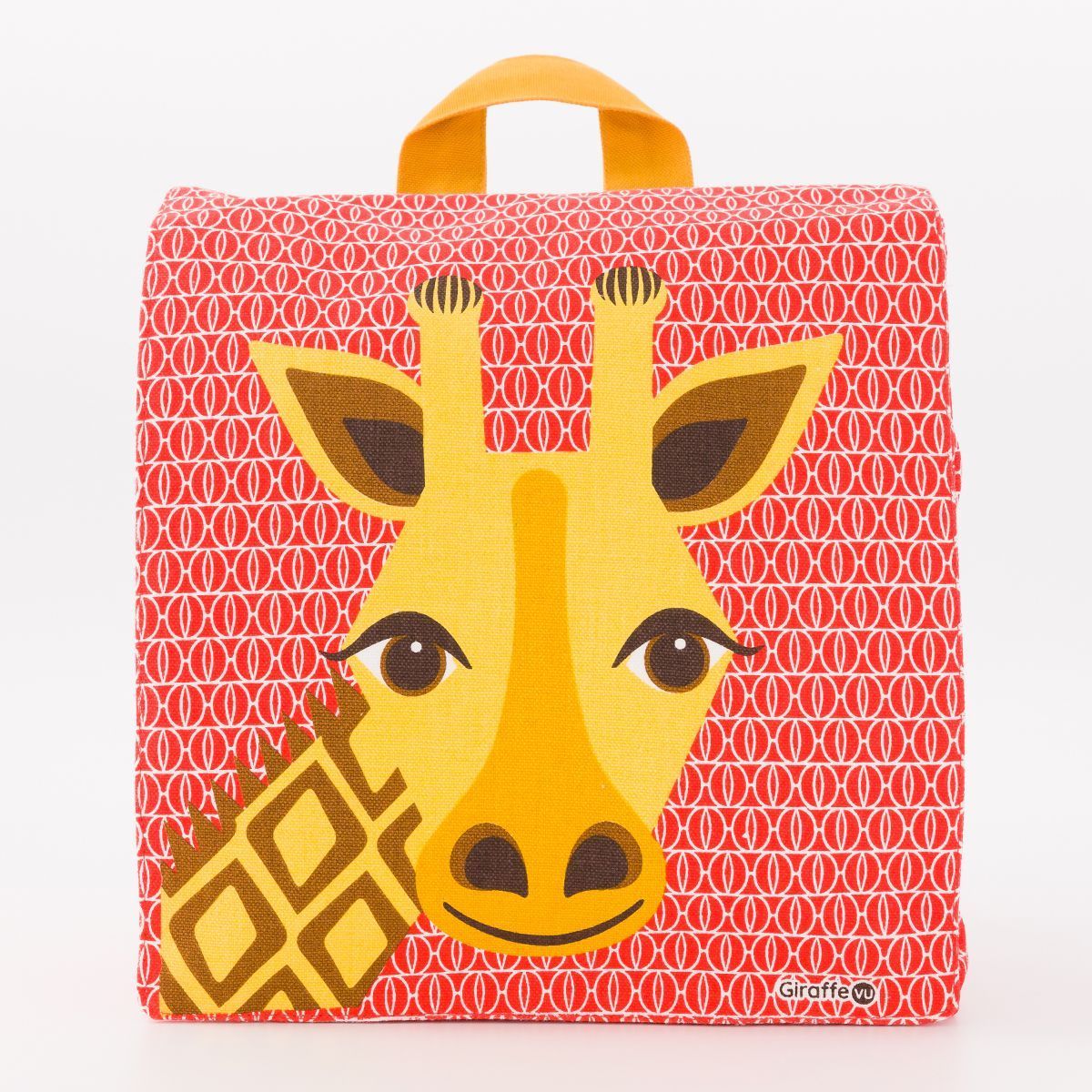 Sac à dos Girafe, rouge, GOTS