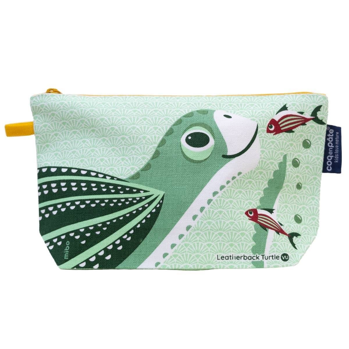 Trousse coton bio, Tortue, GOTS