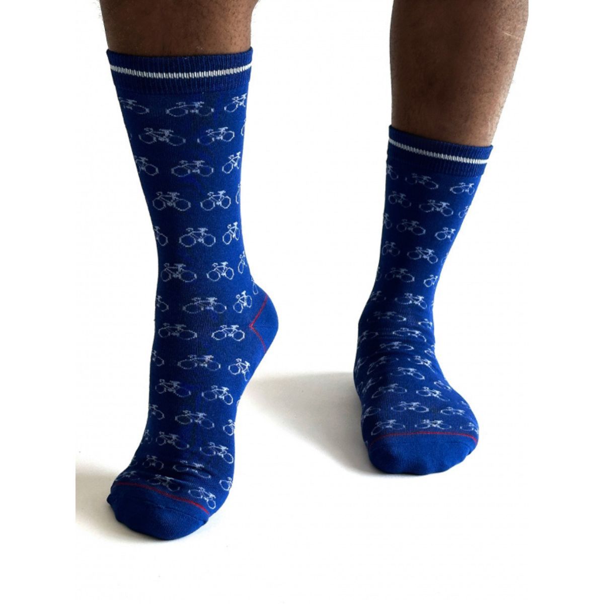 Chaussettes "Peyton Bike", Navy, Bambou