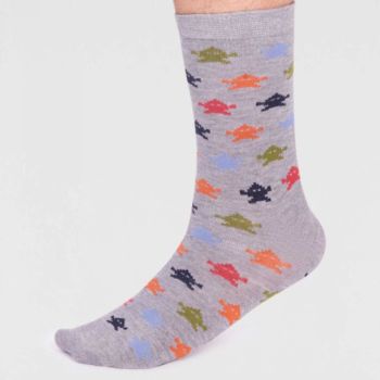 Coffret à chaussettes en bambou de la collection "Space", gris