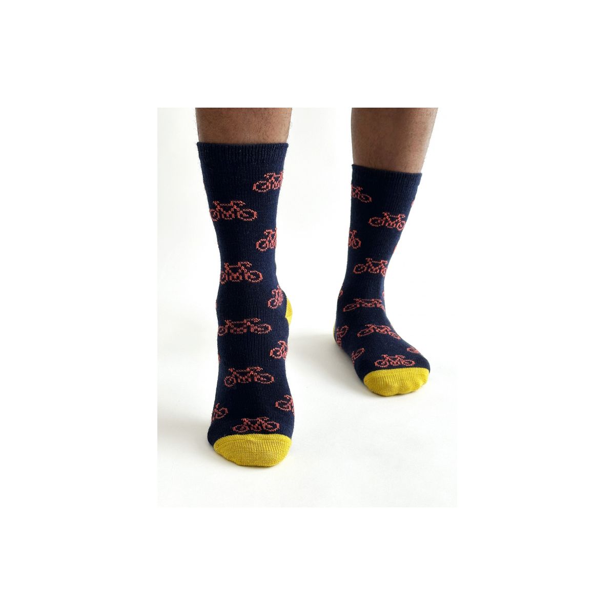 Chaussettes de vélo en laine "Erskine", bleu marine