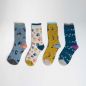 Coffret de 4 paires de chaussettes en coton biologique "Sasha Cat"