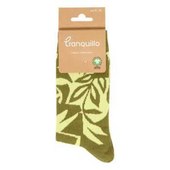 Chaussette femme, motif "Tropical", en coton bio