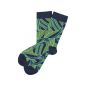 Chaussette femme, motif "Feuilles", en coton bio, GOTS