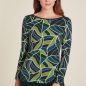 Chemisier femme, motif "feuilles", coton bio, GOTS 