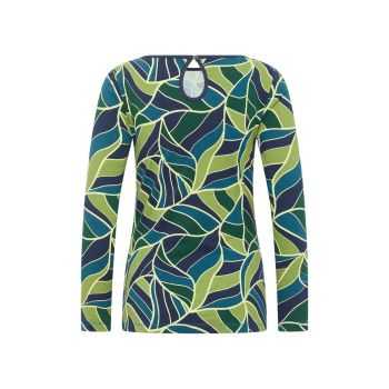 Chemisier femme, motif "feuilles", coton bio