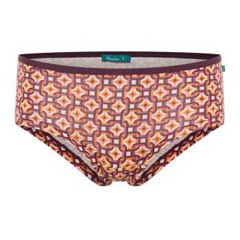 Culotte à motif orange pour femme, coton bio, GOTS