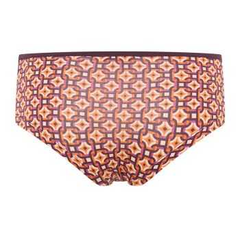 Culotte à motif pour femme orange, coton bio, GOTS