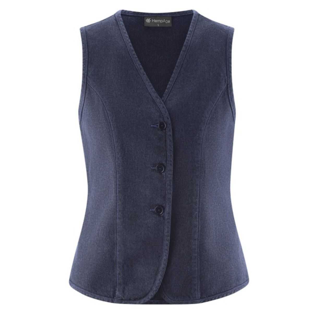 Gilet en chanvre pour femme Col V 