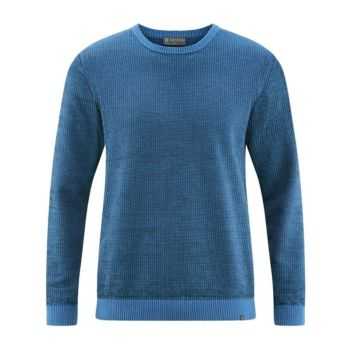 Pull à rayures fines en chanvre pour homme, pull océan