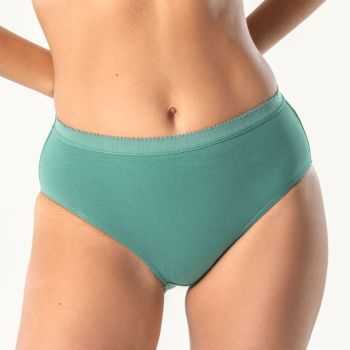 Lot de 3 slips "POLLY" coton bio, vert, GOTS et VEGAN, pour femme