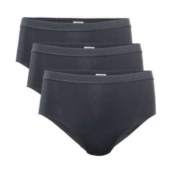 Lot de 3 slips pour femme "POLLY" coton bio, noir, GOTS et VEGAN