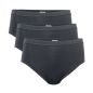 Lot de 3 slips "POLLY" coton bio, noir, GOTS et VEGAN