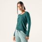 Haut de pyjama "SALISA" 100 % coton bio, vert, GOTS et VEGAN