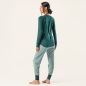 Haut de pyjama "SALISA" 100 % coton bio, vert, GOTS et VEGAN