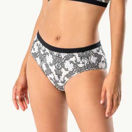 Shorty "SOLANDIA" coton bio et mricomodal, noir, VEGAN, pour femme