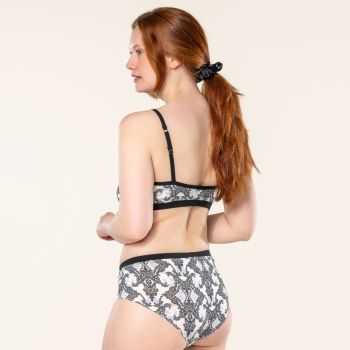 Shorty femme"SOLANDIA" coton bio et mricomodal, noir, VEGAN