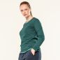 T-shirt manches longues "SUSANNA" 100 % coton bio, vert, GOTS et VEGAN