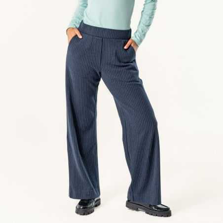 Pantalon "SISILE" 100% coton bio, bleu marine, GOTS et VEGAN