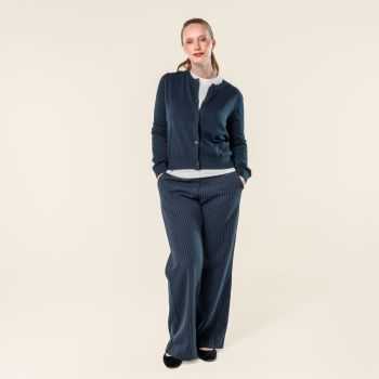 Pantalon femme "SISILE" 100% coton bio, bleu marine, GOTS et VEGAN