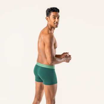 Lot de deux boxers "RODGER" coton bio, vert, GOTS et VEGAN, homme