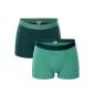 Lot de deux boxers "RODGER" coton bio, vert, GOTS et VEGAN