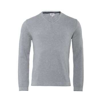 Pull gris clair "RENZO" 100% coton bio, GOTS et VEGAN