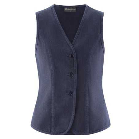 Gilet en chanvre pour femme Col V