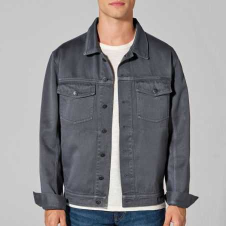 Veste homme en jean style classique bleu denim, dark