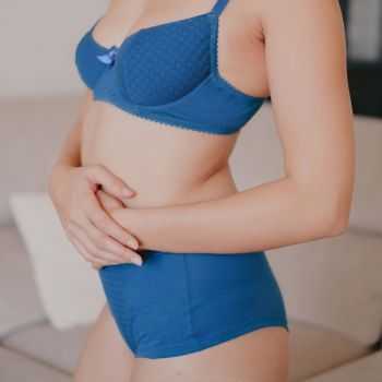 Boxer bleu femme 100% coton bio Peau Éthique