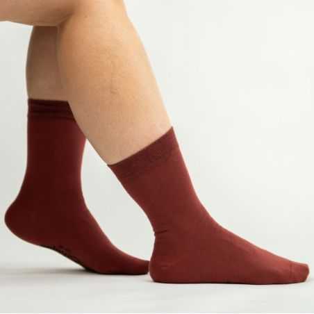 Chaussettes rouge brique