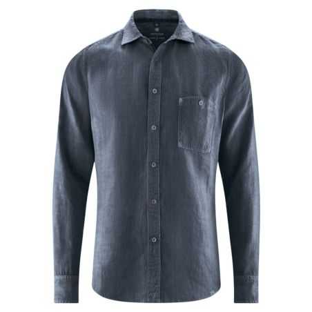 Chemise homme élégante en 100% chanvre tissée