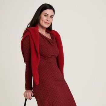 Robe en jersey femme rouge colcascade 1