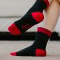 Chaussettes noires et rouge coton bio