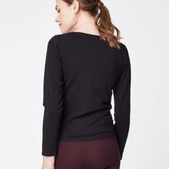 Haut élégant pour femme en bambou - coupe confortable noir