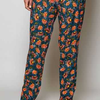 Pantalon gazania pour femme en viscose - bleu