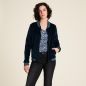 Veste élégante pour femme en coton - velours - bleu marine