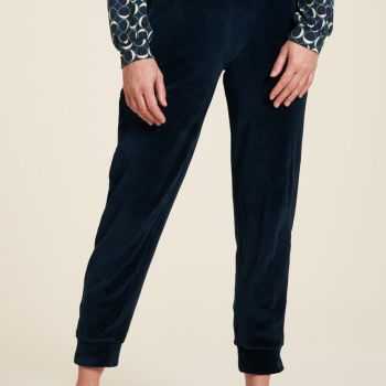 Pantalon nicki ajusté pour femme en coton bio - couleur deep water