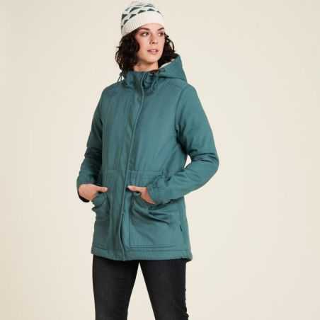 Veste femme verte coton biologique et polyester recyclé 1