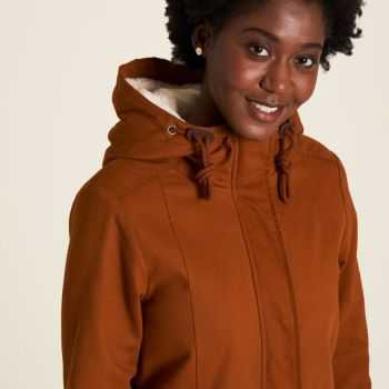 Veste courte femme caramel coton biologique et polyester recyclé 2