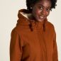 Veste courte femme caramel coton biologique et polyester recyclé