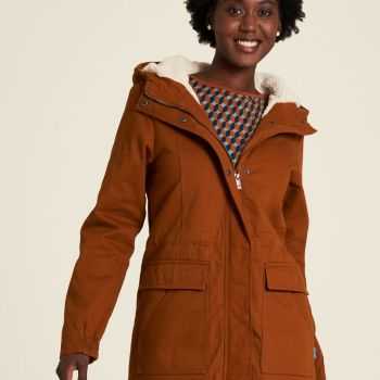 Veste courte femme caramel coton biologique et polyester recyclé 3