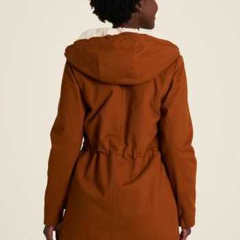 Veste courte femme caramel coton biologique et polyester recyclé 4