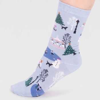 Chaussettes motifs noël en viscose de bambou 1