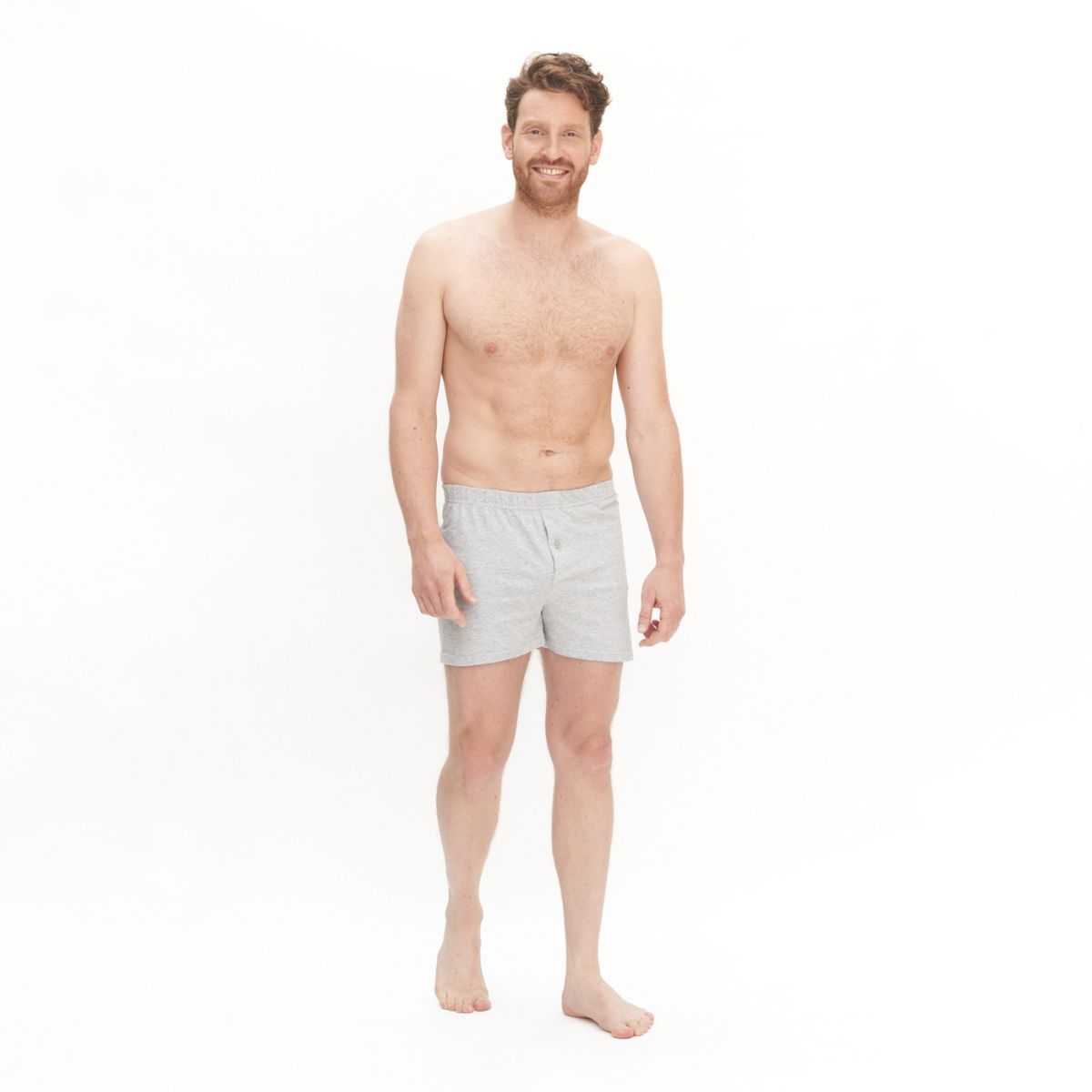 Boxer en 100% coton bio, gris, BEN