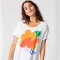 Élégant t-shirt en coton bio avec imprimé emekilore