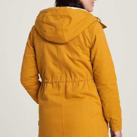 Veste courte femme moutarde  coton biologique et polyester recyclé